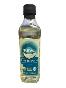Nutiva Organic Liquid Coconut Oil For Cooking 16 FL oz - Picture 1 of 3