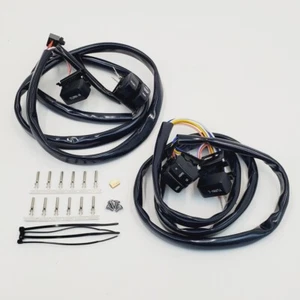 48" Handlebar Wiring Harness Kit w/ BLACK Switches for 1996-2006 Harley Touring - Picture 1 of 8