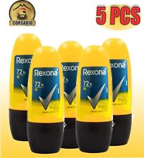 PACK X5 REXONA MEN'S V8 ANTIPERSPIRANT ROLL ON DEODORANT 50ML 