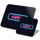 1 Placemat & 1 Coaster Set Neon Sign Design Kariya City Japan #350780