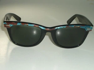 VINTAGE BAUSCH & LOMB RAY-BAN MOSAIC MULTI-COLOR STREET-NEAT WAYFARER SUNGLASSES - Picture 1 of 9