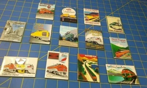 Konvolut 13 Eisenbahn Kühlschrankmagnete. Zephyr. Südpazifik. Milwaukee Road.  - Bild 1 von 12