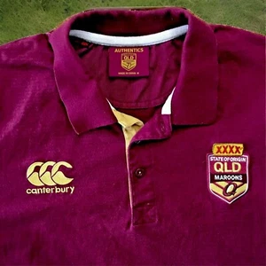 Camisa Polo Queensland Maroons NRL Talla M Canterbury Estado de Origen Fútbol - Imagen 1 de 12