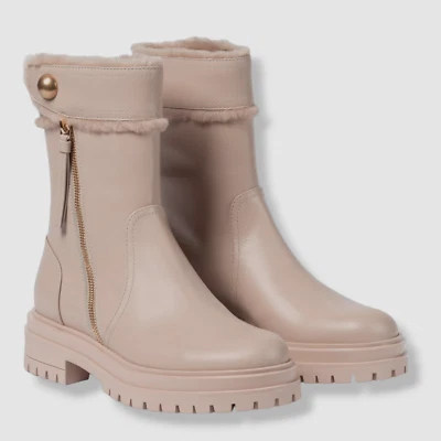 $1395 Gianvito Rossi женщин розовый Монреаль кожаные ботинки размер ЕС 37/US 7 - Изображение 1 из 4