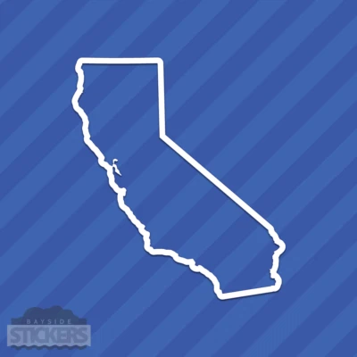 California CA State Outline Vinyl Decal Sticker - Image 1 of 2