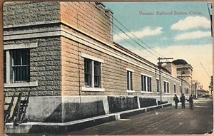 Colon Panama Railroad Train Station Vintage Postcard c1910 - Picture 1 of 7