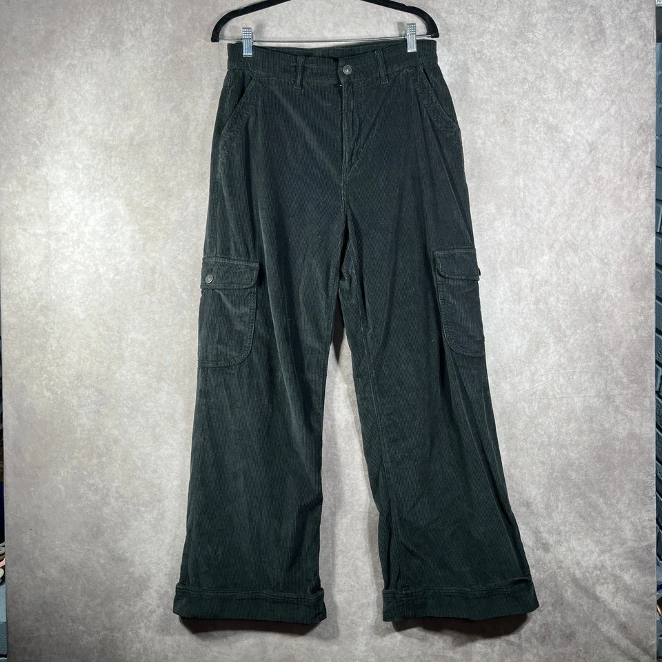 AMERICAN EAGLE Womens Size 8 Super High Rise Baggy Wide Leg Cargo Corduroy Pant - Image 1 of 4