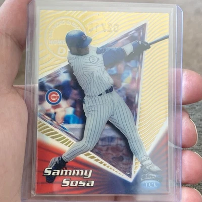Topps Tek Sammy Sosa 1999/10 refractor dorado holo patrón 6A P-22 Foto 1 de 4