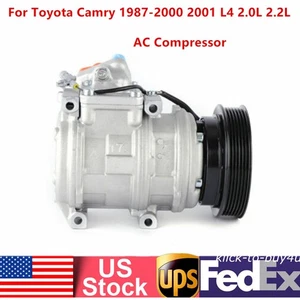 Compresor de aire acondicionado apto para Toyota Camry 1987-2000 2001 L4 2,0 L 2,2 L compresor de aire acondicionado - Imagen 1 de 10