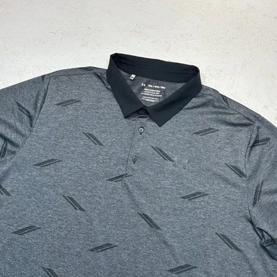 Under Armour The Playoff Polo Shirt Mens 3XL Charcoal Black Performance Golf - Image 1 of 4