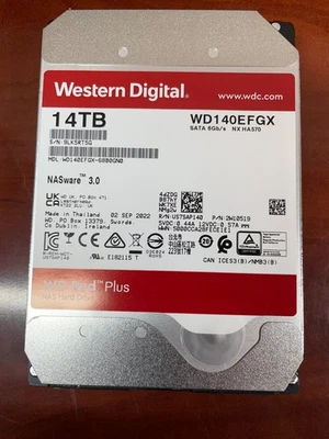 WD Red Plus 14TB 7200RPM SATA 6Gb/s 3.5inch 512MB Internal NAS HDD WD140EFGX - Image 1 of 4