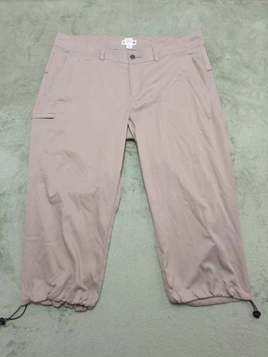 Magellan Outdoors Capri Cropped Ankle Tie Cargo Pants Tan Women’s 2XL - Image 1 of 4