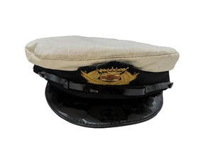 Vintage British Petroleum Tankers Officers Hat 57cm B4 Y499 - Picture 1 of 11