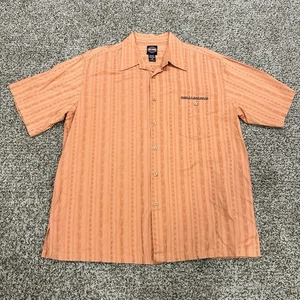 Vintage Harley Davidson x Tori Richard Button Up Hemd Herren XL Orange - Bild 1 von 9