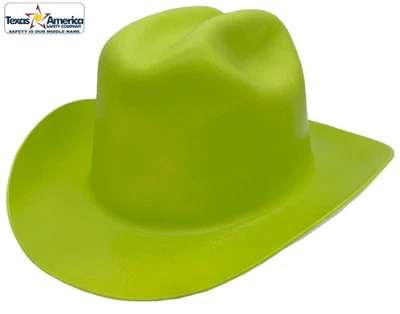 Jackson Outlaw Cowboy Hardhat with Ratchet Suspension in Hi Viz Lime Foto 1 de 4