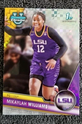2023 Bowman University Chrome Mikaylah Williams Blue X-Fractor Bowman 1st RC - Image 1 of 2