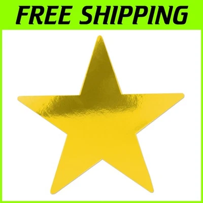 Lámina Recortes Estrella Dorada, Pack de 24, Decoración de Pared y Mesa, 15" Foto 1 de 4