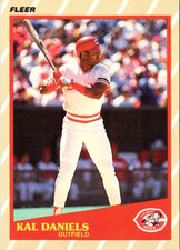 1989 Fleer SuperStars Kal Daniels #10 Cincinnati Reds