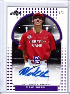 Blake Burzell 2017 Leaf Perfect Game Plate & Proof Autos 1/1  