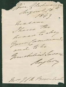Henry Paget, 1. Marquess of Anglesey SIGNIERTER HANDSIGNIERTER Brief ALS 1849 - Bild 1 von 3