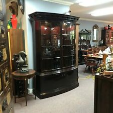 Baker Furniture Bow Front 2 Part China Cabinet