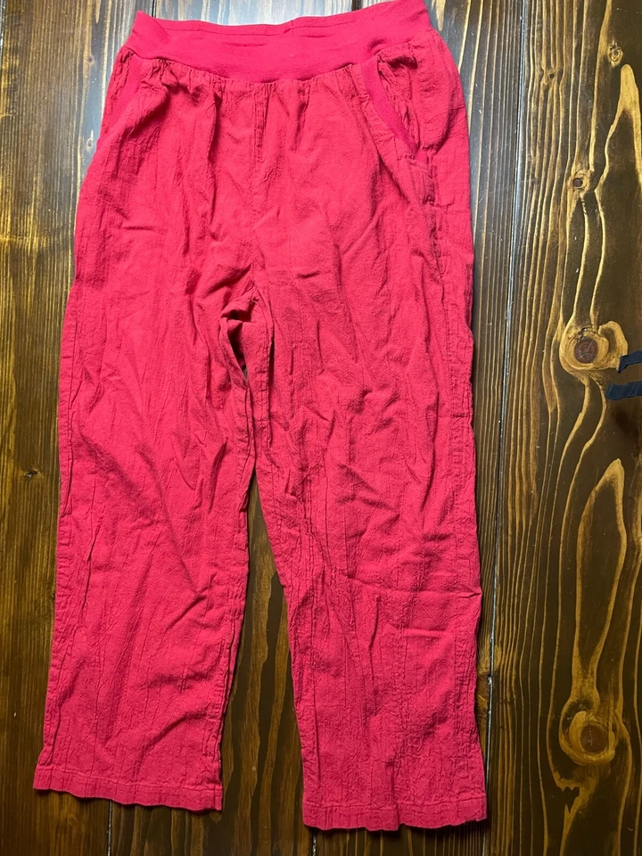 Calça Haband, Feminina Tamanho 14 Pequena, Vermelha, Puxada, Reta - Imagem 1 de 4