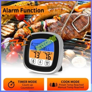 Grillthermometer Digital Bratenthermometer BBQ Smoker Fleischthermometer Fühler - Bild 1 von 10