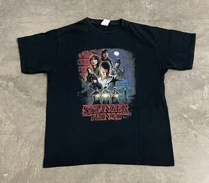 Stranger Things Eleven Graphic Black Crewneck T-Shirt Size Youth X-Large - Picture 1 of 12