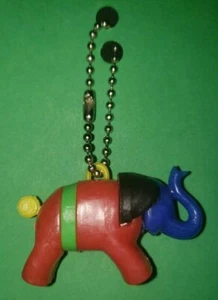 Vintage Lucky Elephant Key Chain Toy Puzzle Charm Prize New Old Stock - Picture 1 of 5