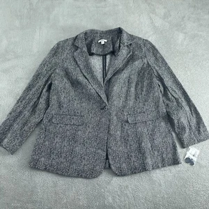 Bar III Womens Plus Size 2X Herringbone Blazer Jacket NWT 5193 - Picture 1 of 8