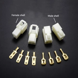 6.3mm Auto Car Connector Plug Male Female Socket Terminal 1 2 3 4 6 8 Pin Set - Picture 1 of 14