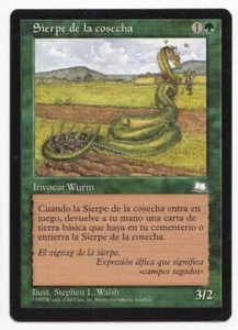 Harvest Wurm Spanish Mtg MISPRINT. Creature type untranslated to Spanish - Imagen 1 de 3