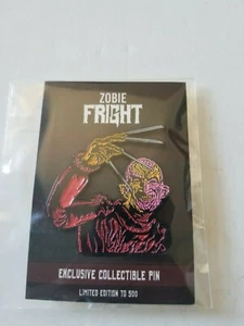 ZOBIE FRIGHT ARTIST EDITION ENAMEL PIN NIGHTMARE ON ELM STREET FREDDY #/500 - Picture 1 of 2