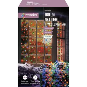 Premier Decoraciones Navidad Interior/Exterior 180 LED Multicolor Luz de Red - Imagen 1 de 1