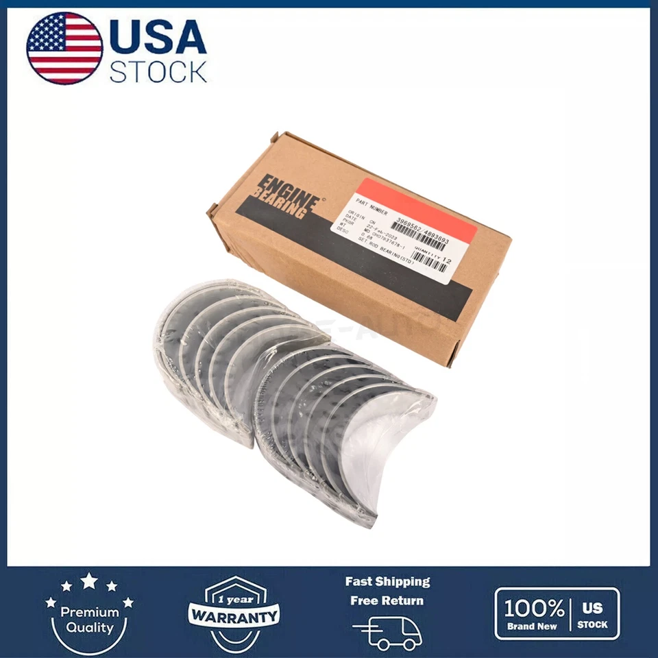 Rod Bearing Set For Dodge Ram 2500 3500 Fit 5.9 6.7 CUMMINS 24V B3.9 03-16 - Image 1 of 4