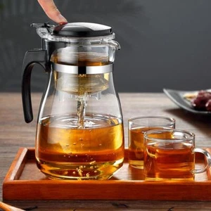Tetera Vidrio 500-1200m L Taza 6 Sólida con Infusor Fácil de Llenar Café Moderno - Imagen 1 de 29