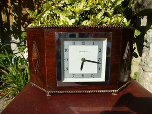Vintage John D Francis Clock in Dark Solid Oak Case Good Working Condition - Picture 1 of 11