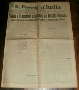 IL POPOLO D'ITALIA - 7 Agosto 1924 - Mussolini - Insediamento del DIRETTORIO - Imagen 1 de 6