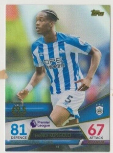 TERENCE KONGOLO HUDDERSFIELD TOWN MATCH ATTAX ULTIMATE CARD 2018-19 No 48.