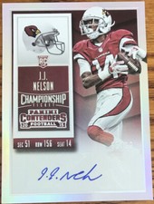 2015 Panini Contenders Championship Ticket Autograph J.J. Nelson #143A #’d 95/99