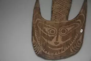 Sepik PNG FOOD HOOK WOODEN CARVED FIGURE Oceania Art - Picture 1 of 8