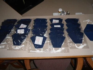 Gesichtsmasken 50 GROSSHANDEL 50 Stück Baumwolle mit Innenfutter Tuch waschbar blau - Bild 1 von 6