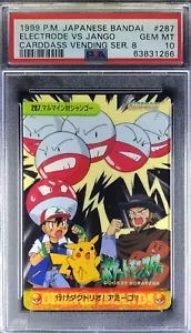 Pokemon Japanese Carddass 1999 287 Electrode Vs Jango Card PSA 10 63831266 - Picture 1 of 2