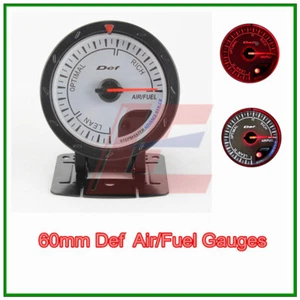 2.5" 60mm Blanco Cara Medidor Avanzado Aire Combustible Medidor Ámbar Rojo/Blanco Luces - Imagen 1 de 13