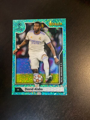 2021-22 TOPPS CHROME Merlin DAVID ALABA Speckle Refractor Aqua /199 - Image 1 of 2