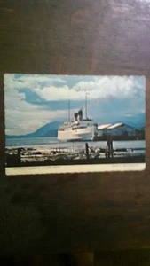 ALASKA STATE FERRIES POST CARD RARE PRINCESS PATRICIA @ DOCK ALASKA - Picture 1 of 12