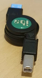 USB-Kabel USB-Verlängerung iba ca. 80cm Typ A-Typ B aufrollbar - Bild 1 von 5
