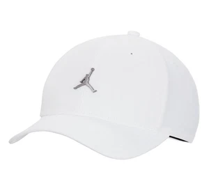 Cappello Jordan Uomo Regolabile S/M Rise Jumpman Metallo Logo Argento FD5186 100 Nuovo - Foto 1 di 5