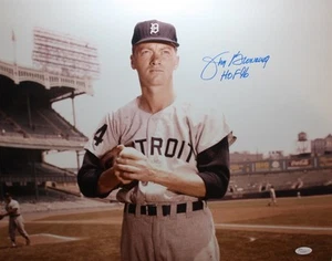 Jim Bunning Autographed 16x20 Close Up Detroit Tigers Photo- JSA W Authenticated - Picture 1 of 7