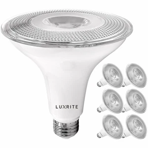 Luxrite 6-Pack LED PAR38 Flood Light Bulb Warm White 15W Dimmable Wet Rated - Picture 1 of 7